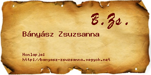 Bányász Zsuzsanna névjegykártya